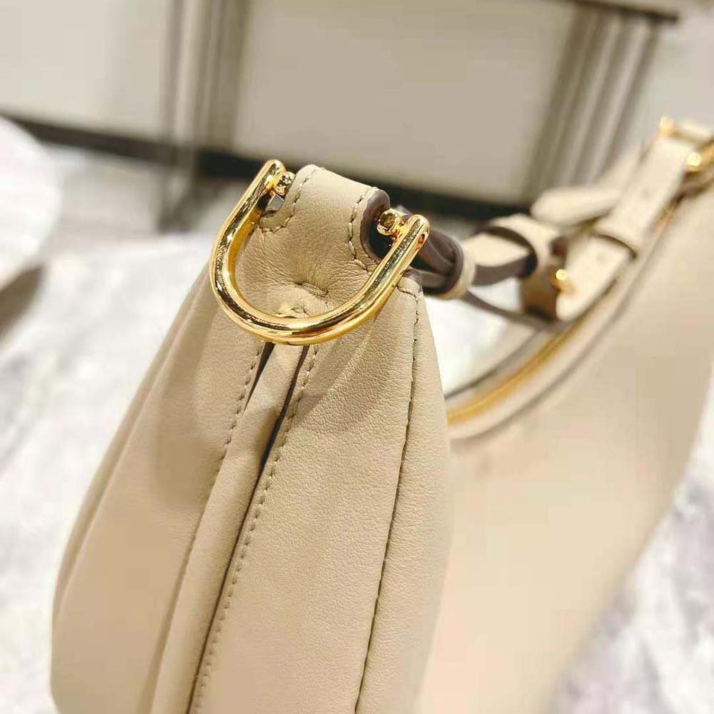 Fendi Women Fendigraphy Small Beige Leather Bag - image 10