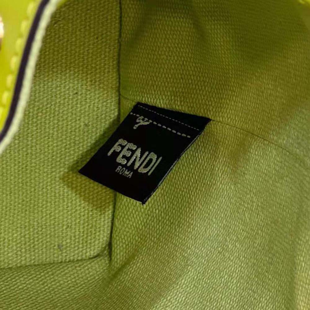 Fendi Women Mon Tresor Acid Green FF Canvas Mini-bag - image 9