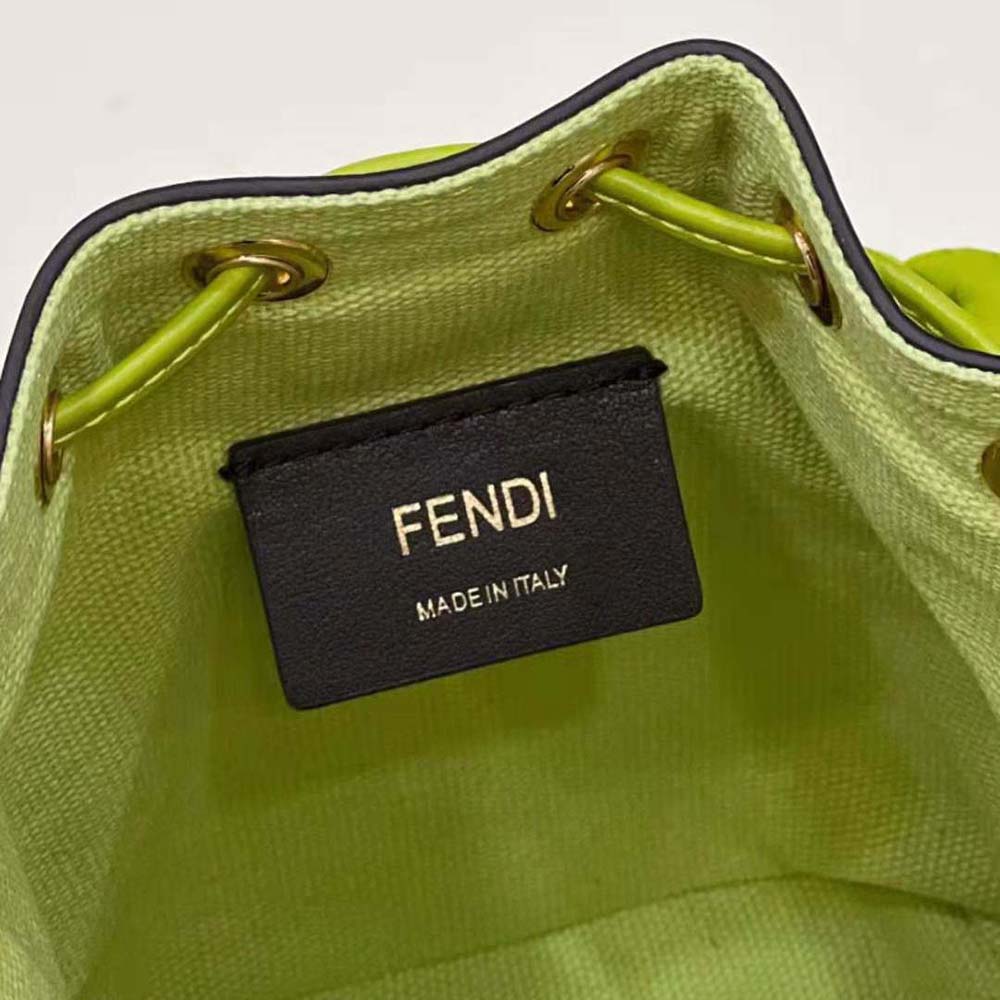 Fendi Women Mon Tresor Acid Green FF Canvas Mini-bag - image 7