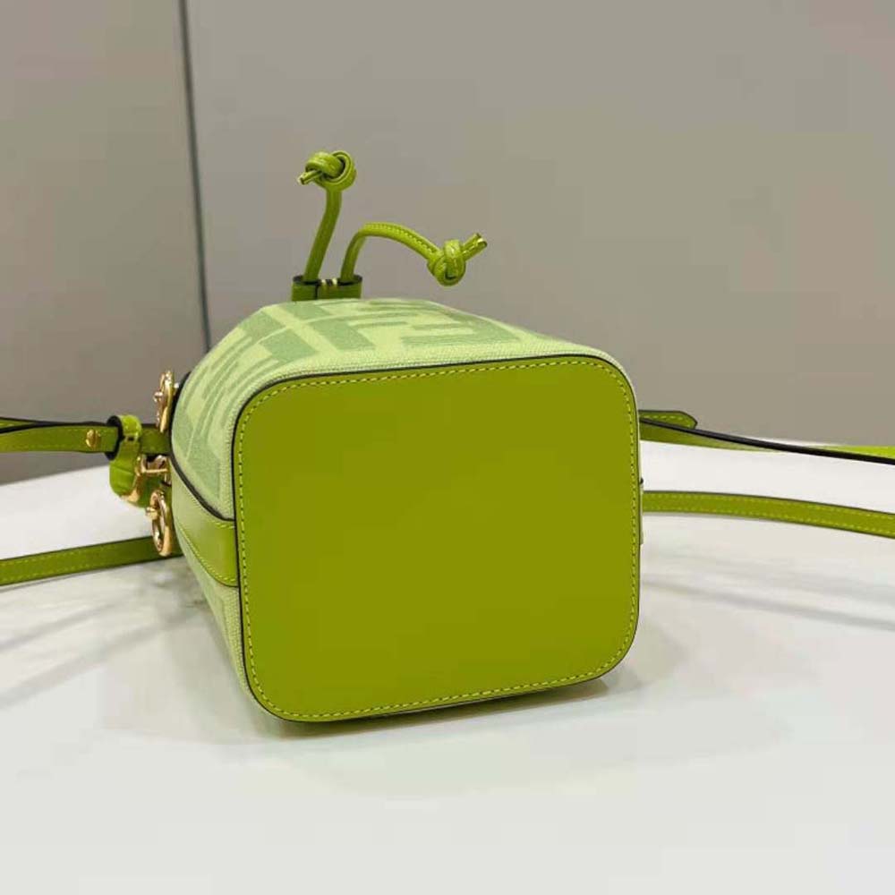 Fendi Women Mon Tresor Acid Green FF Canvas Mini-bag - image 6
