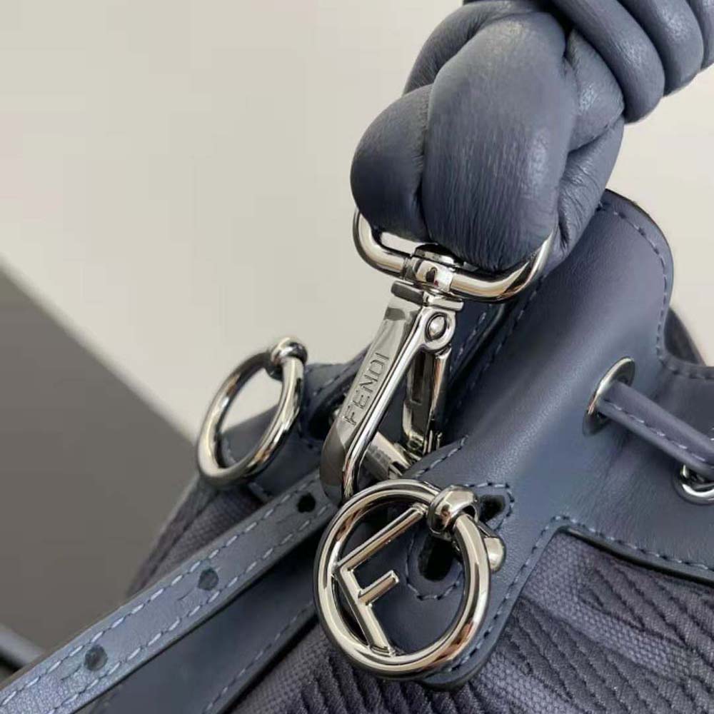 Fendi Women Mon Tresor Blue FF Canvas Mini-Bag - image 7