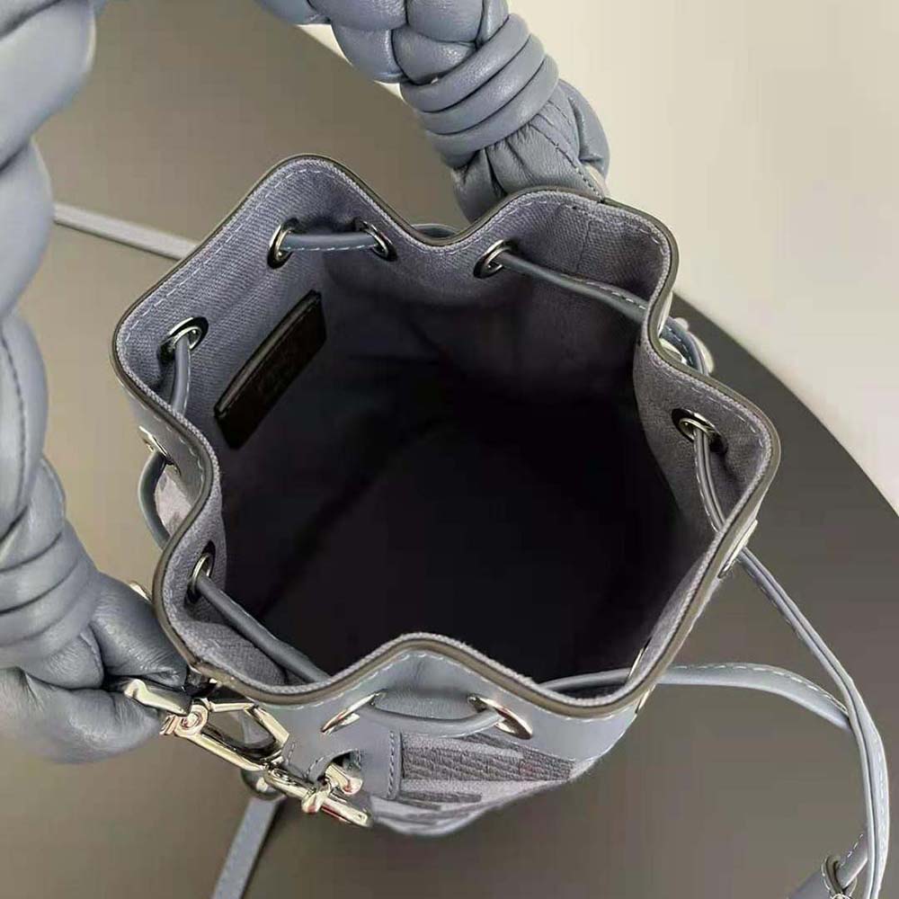 Fendi Women Mon Tresor Blue FF Canvas Mini-Bag - image 8