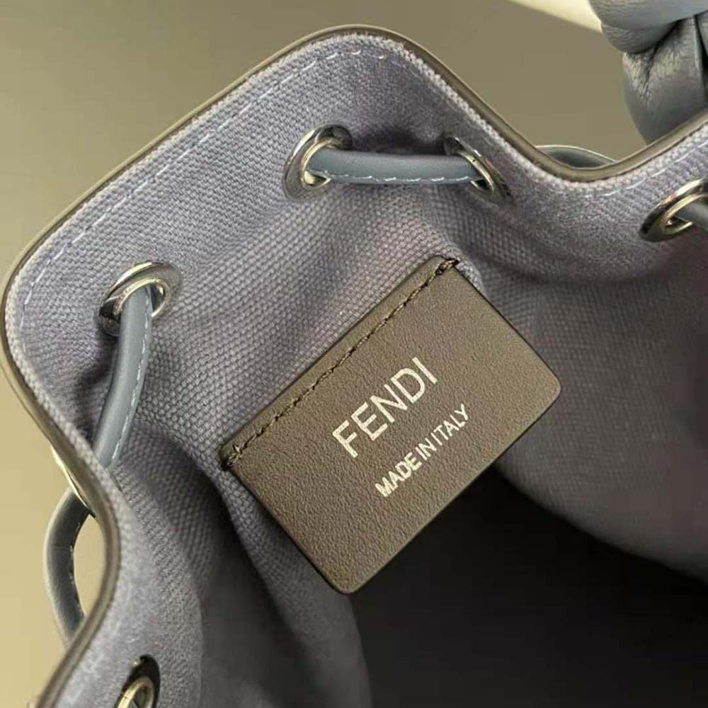 Fendi Women Mon Tresor Blue FF Canvas Mini-Bag - image 9