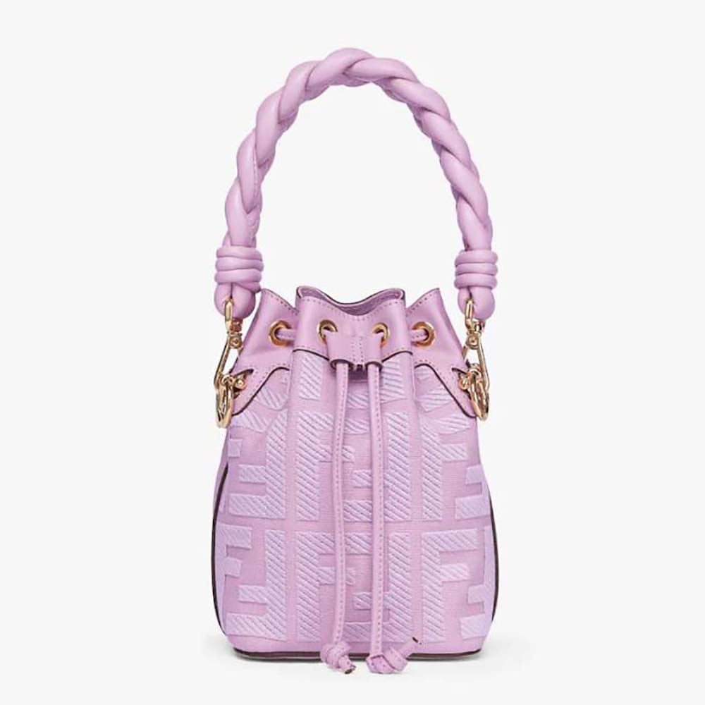 Fendi Women Mon Tresor Purple FF Canvas Mini-bag
