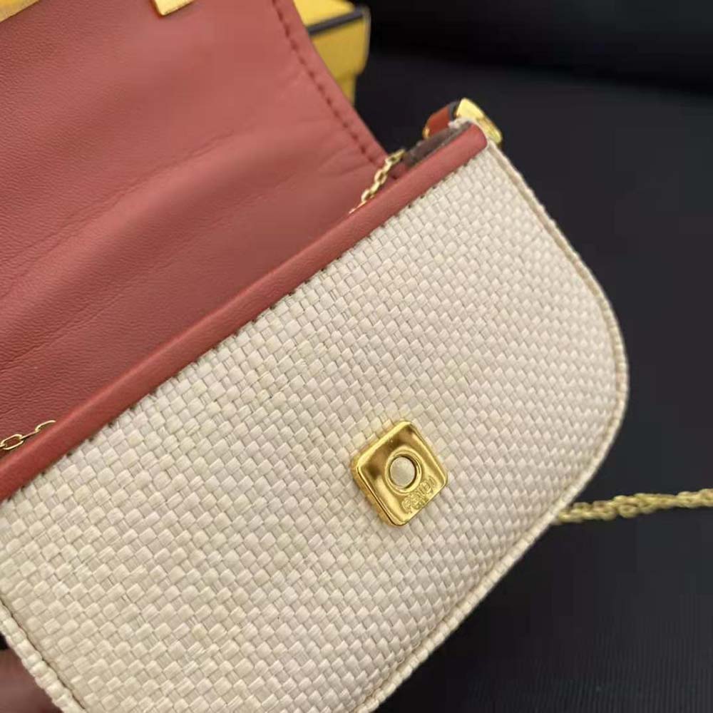 Fendi Women Nano Baguette Charm Natural Raffia Charm - image 6