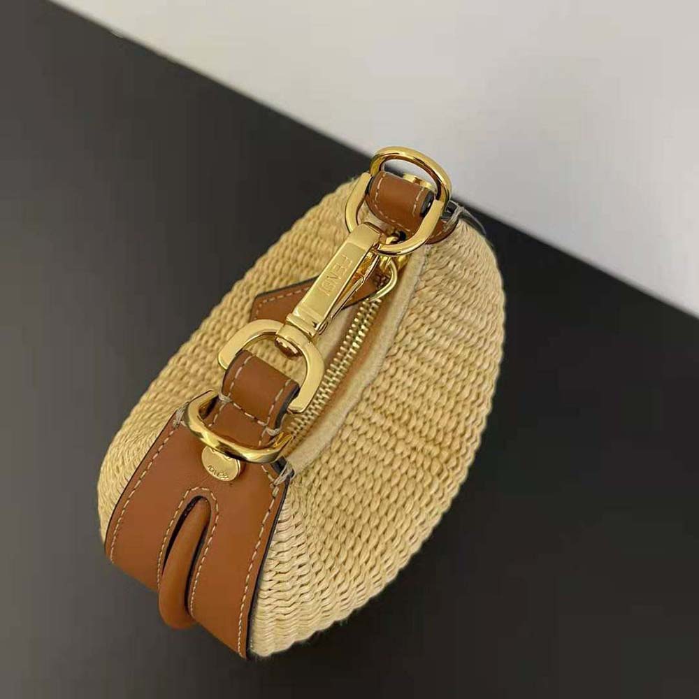 Fendi Women Nano Fendigraphy Natural Raffia Charm - image 6
