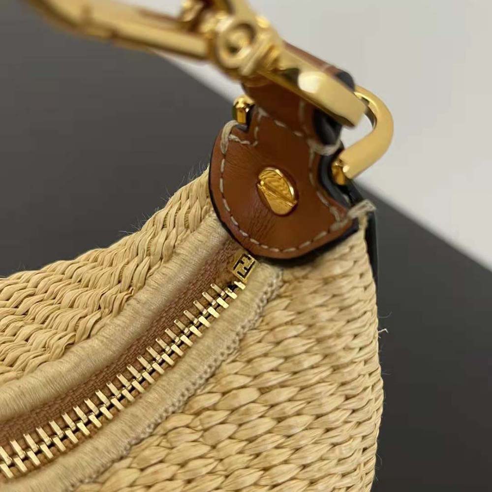 Fendi Women Nano Fendigraphy Natural Raffia Charm - image 8