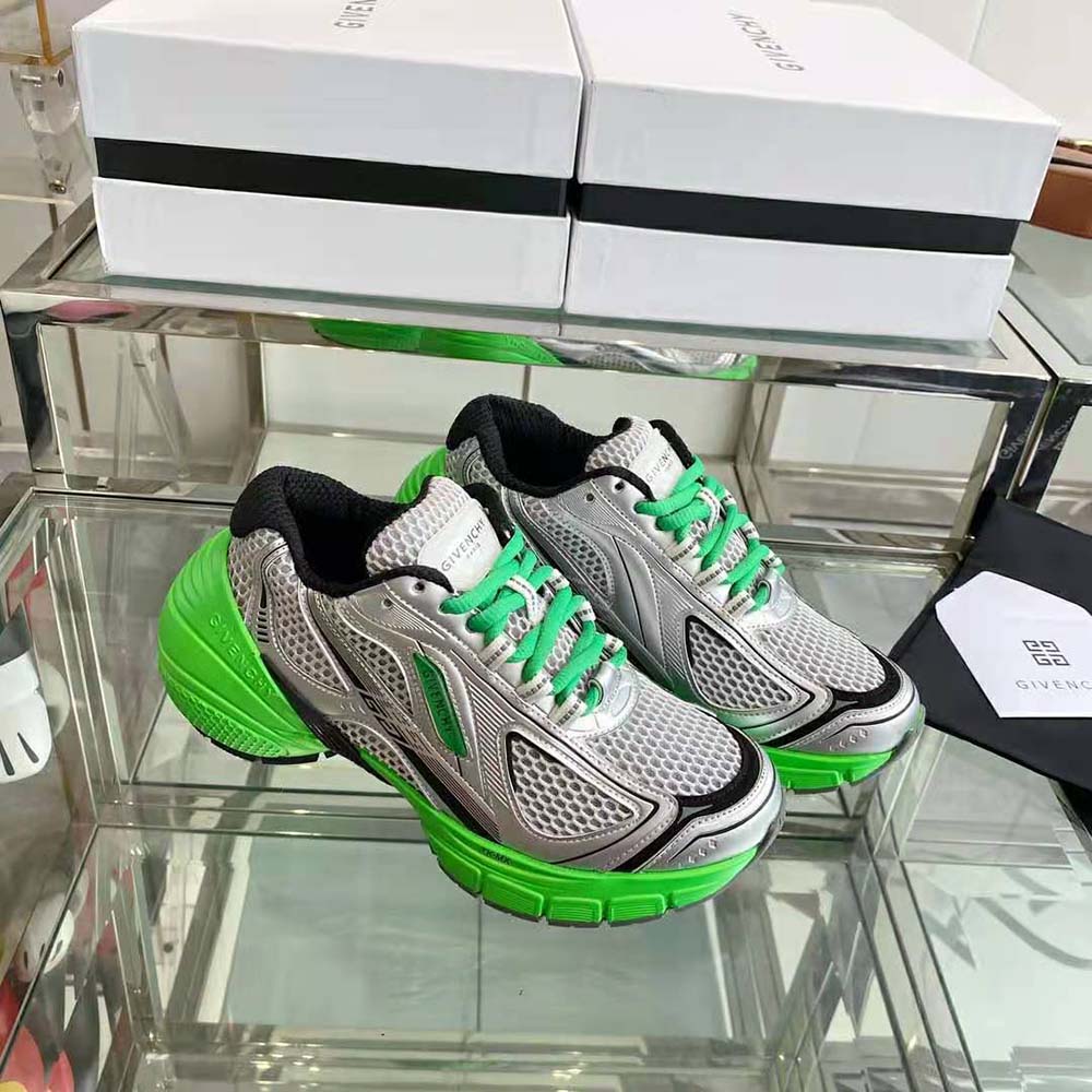 Top view of lace-up closure on Givenchy Unisex TK-MX Runner Sneakers
