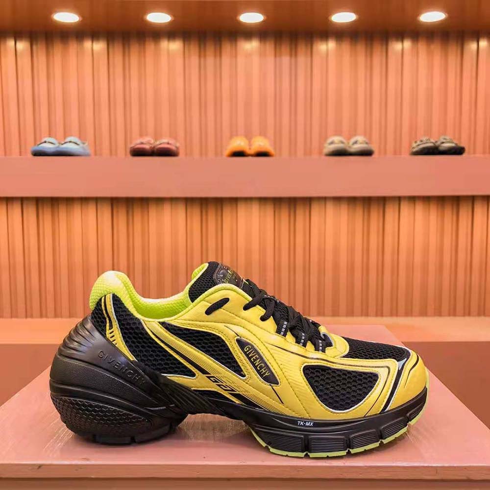 Givenchy Unisex TK-MX Runner Sneakers in Mesh-Yellow - image 4