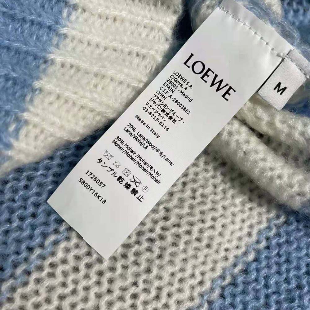 Loewe Women Anagram Sweater in Mohair-Blue - image 10