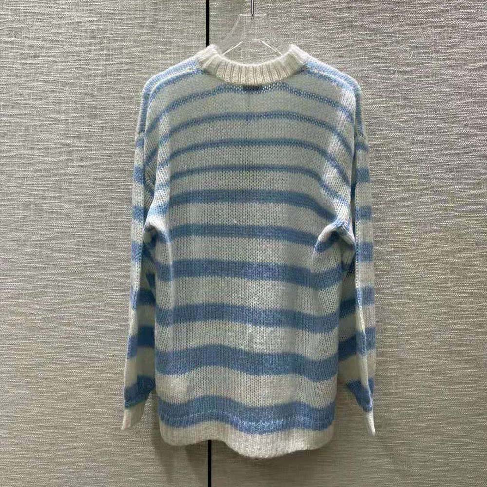 Side angle showing relaxed fit of Loewe Women Anagram Sweater