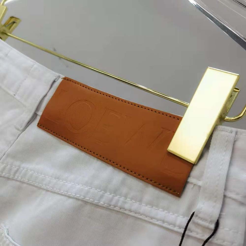 Loewe Women Fisherman Turn up Jeans in Denim-White - image 7