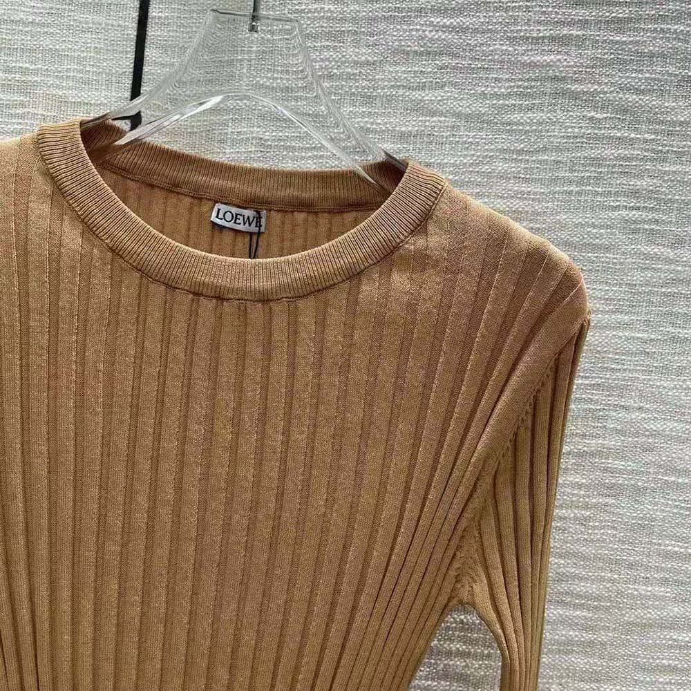 Loewe Women Long Sleeve Top in Viscose-Beige - image 4