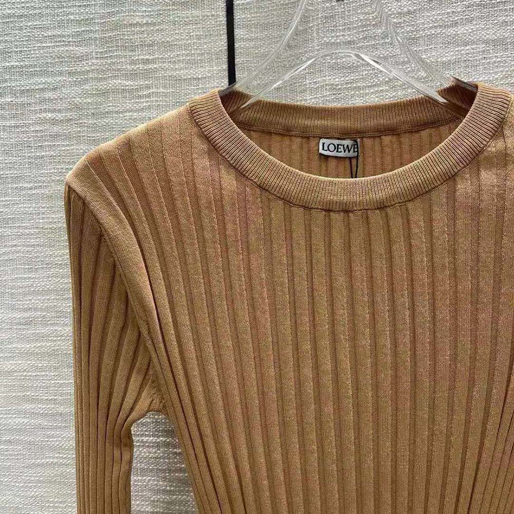 Loewe Women Long Sleeve Top in Viscose-Beige - image 6