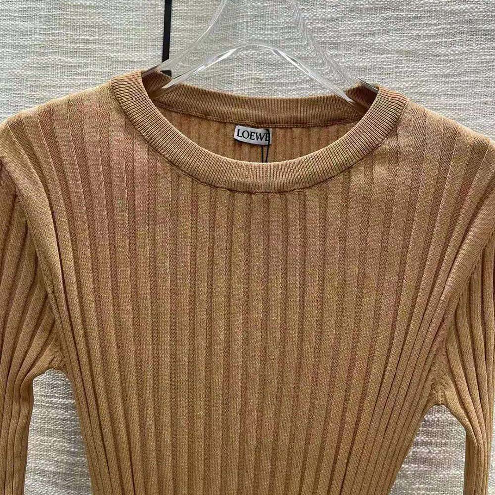 Loewe Women Long Sleeve Top in Viscose-Beige - image 5