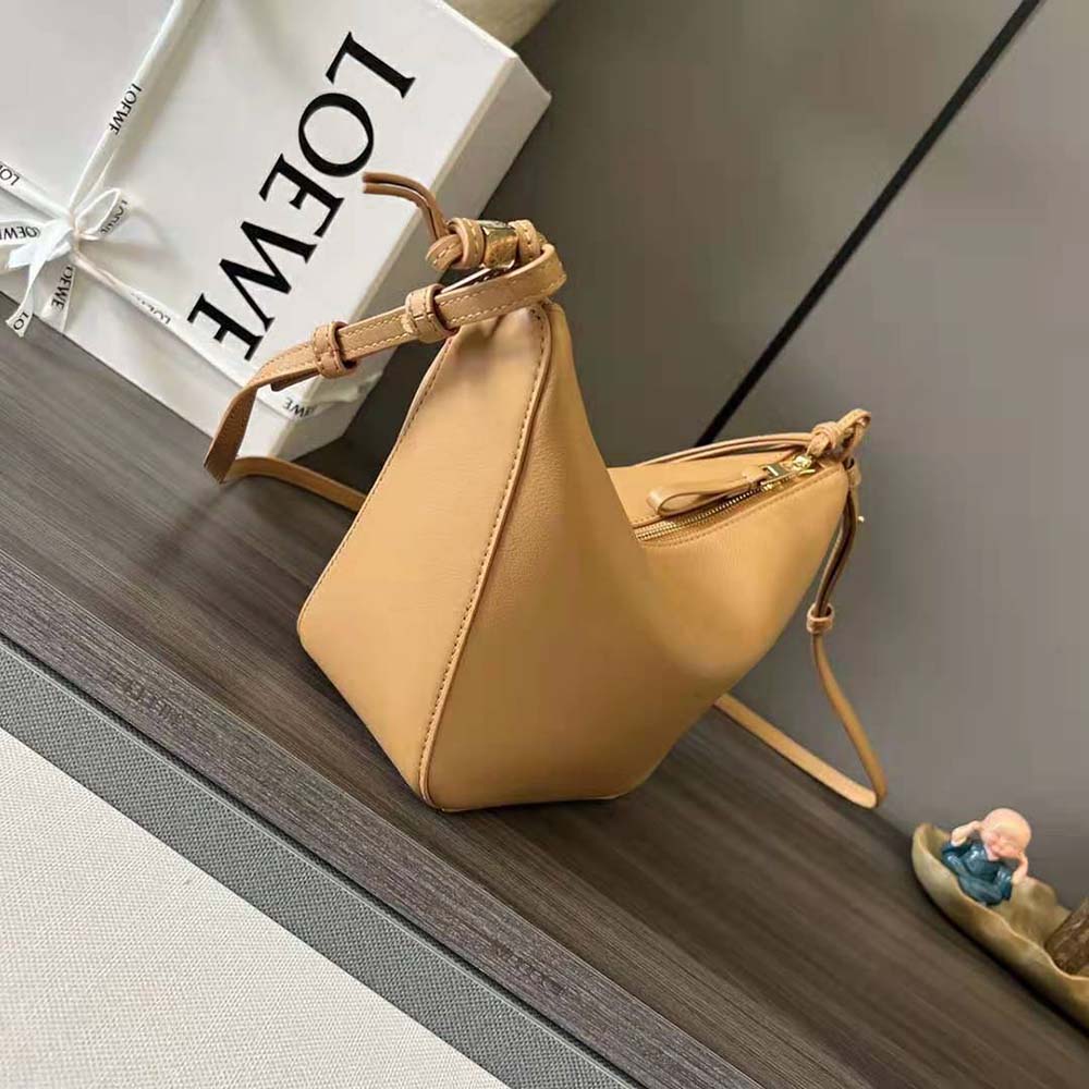 Loewe Women Mini Hammock Hobo Bag in Classic Calfskin-Brown - image 5