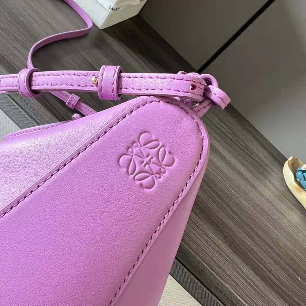 Loewe Women Mini Hammock Hobo Bag in Classic Calfskin-Rose - image 6