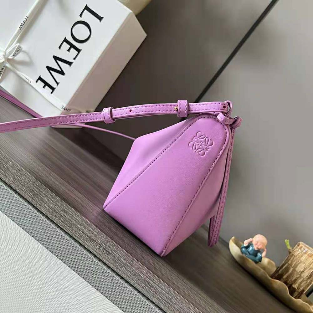 Loewe Women Mini Hammock Hobo Bag in Classic Calfskin-Rose - image 4