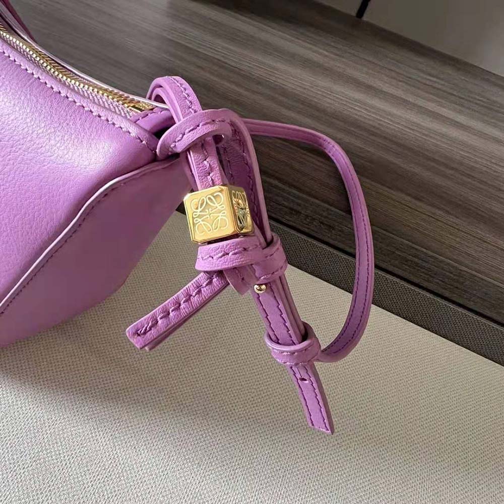 Loewe Women Mini Hammock Hobo Bag in Classic Calfskin-Rose - image 7