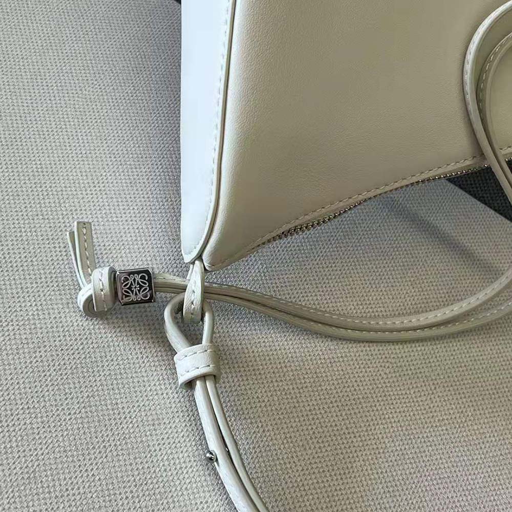 Loewe Women Mini Hammock Hobo Bag in Classic Calfskin-White - image 8
