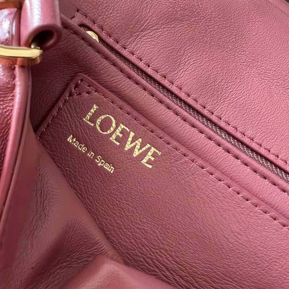 Loewe Women Puffer Goya Bag in Shiny Nappa Lambskin-Rose - image 9