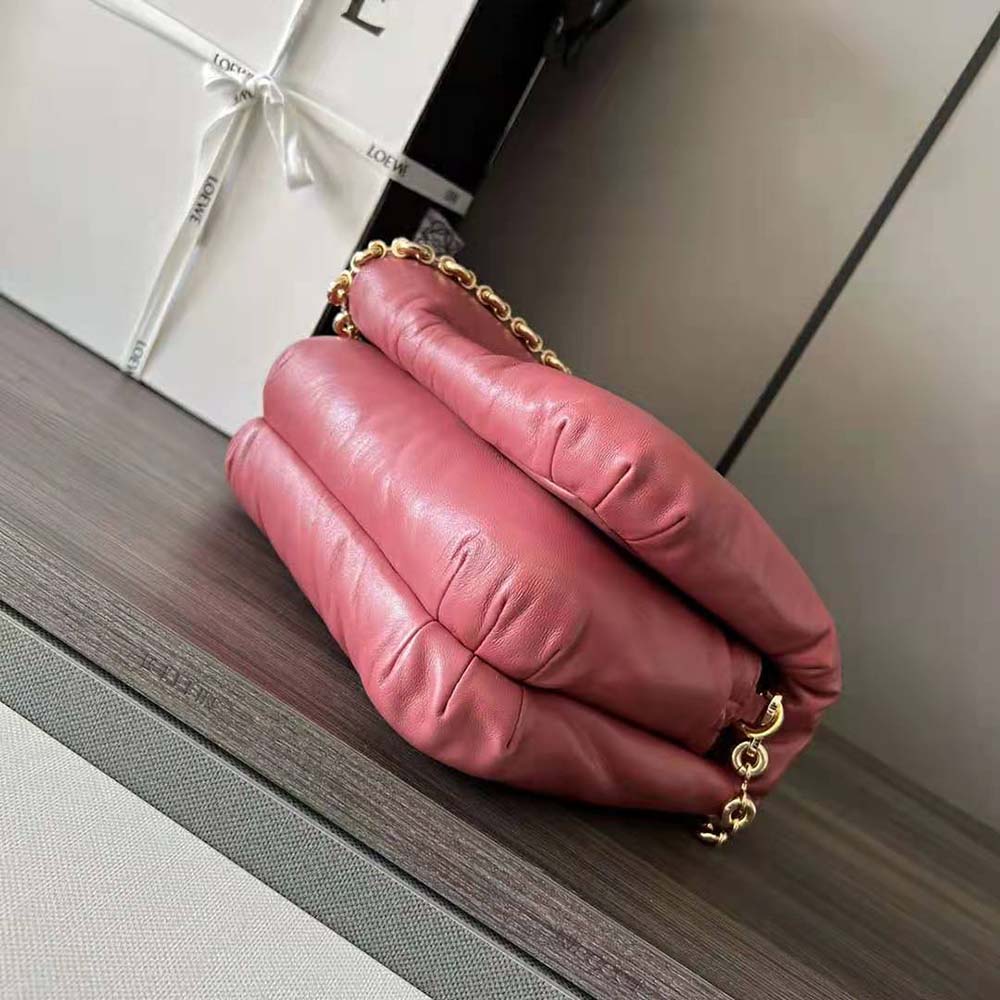 Loewe Women Puffer Goya Bag in Shiny Nappa Lambskin-Rose - image 5