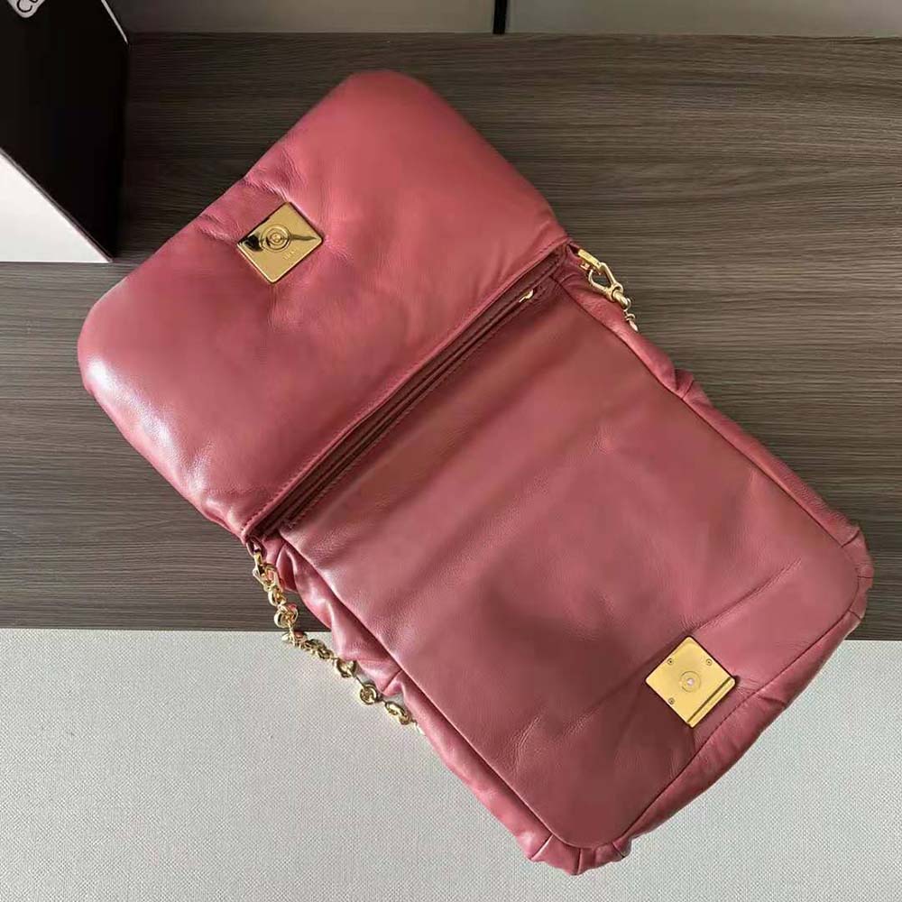 Loewe Women Puffer Goya Bag in Shiny Nappa Lambskin-Rose - image 6