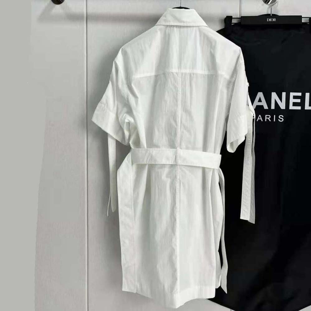 Side angle showing silhouette of Loewe Women Workwear Mini Dress