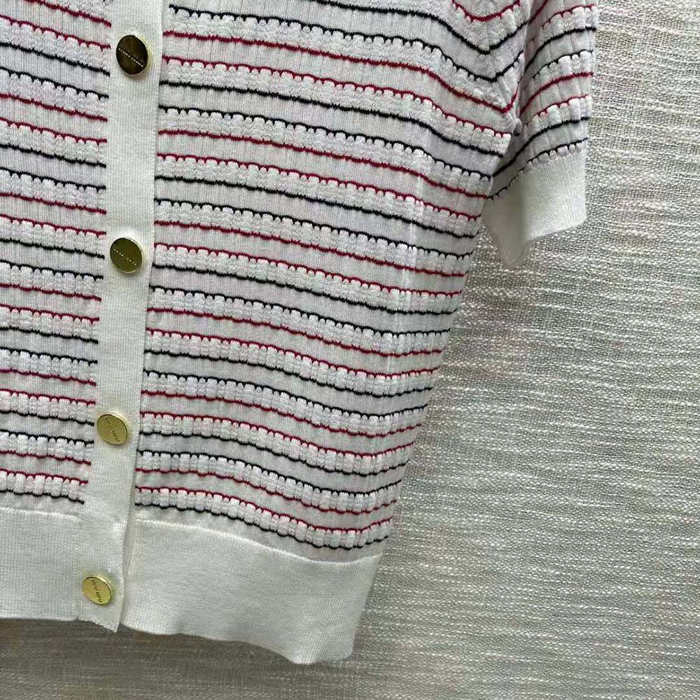 Miu Miu Women Cotton Sweater with Knit Logo Patch - image 8