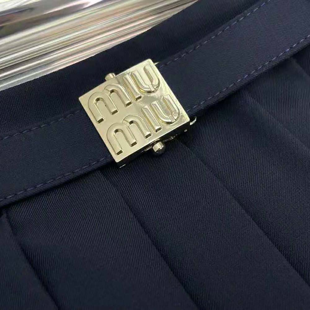 Miu Miu Women Pleated Batavia Miniskirt - image 5