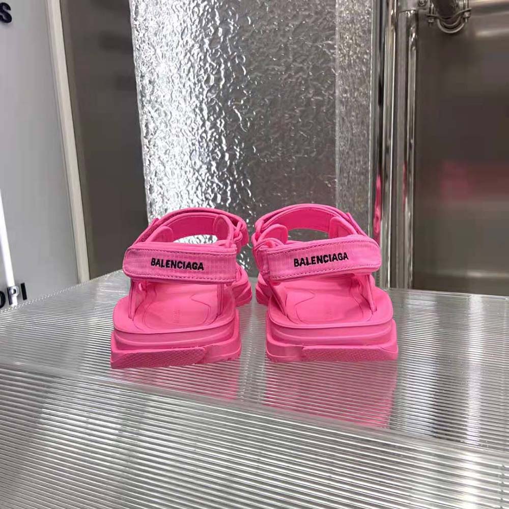 Balenciaga Unisex Tourist Sandal in Neon Pink Technical Material - image 7