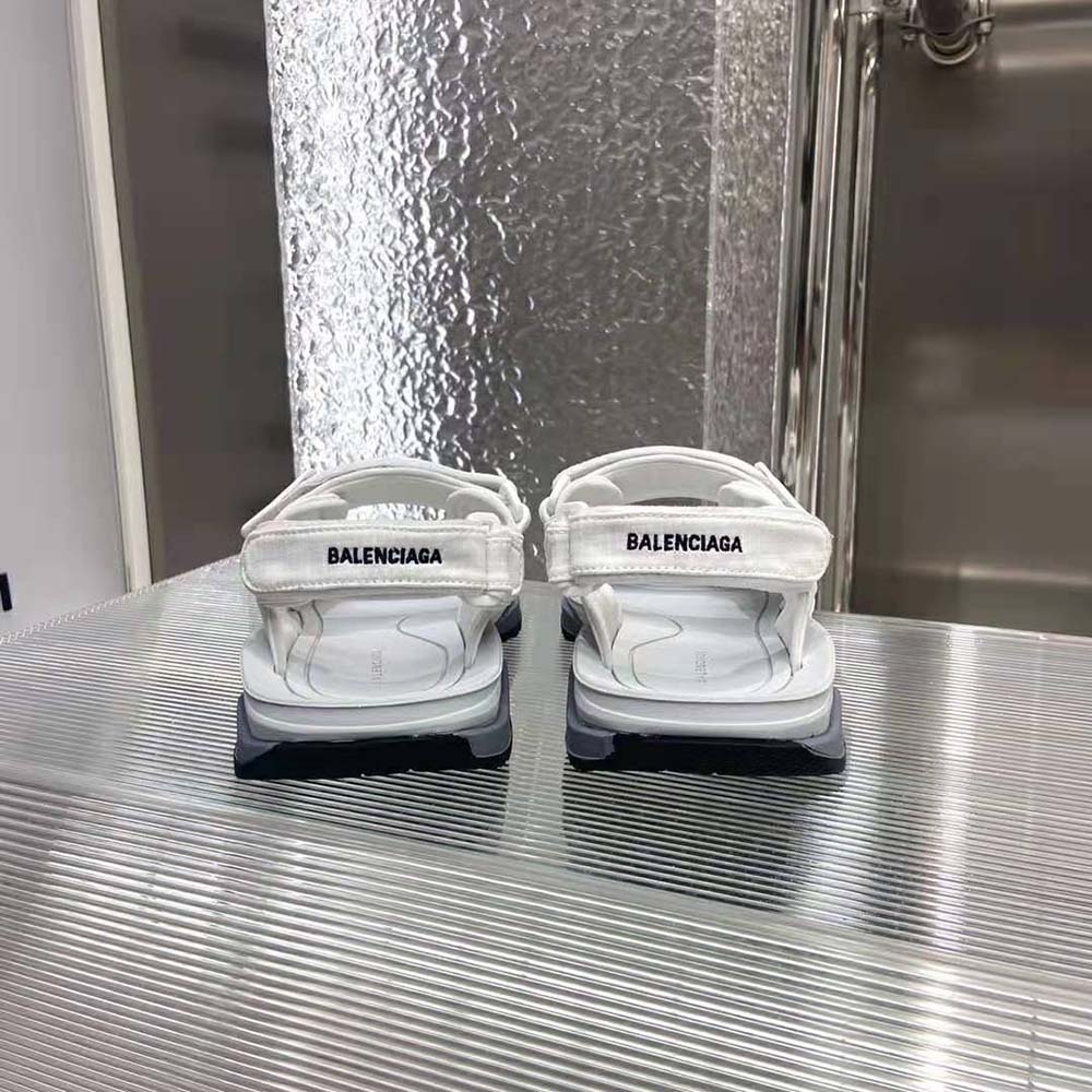 Balenciaga Unisex Tourist Sandal in White, Grey and Black Technical Material - image 5