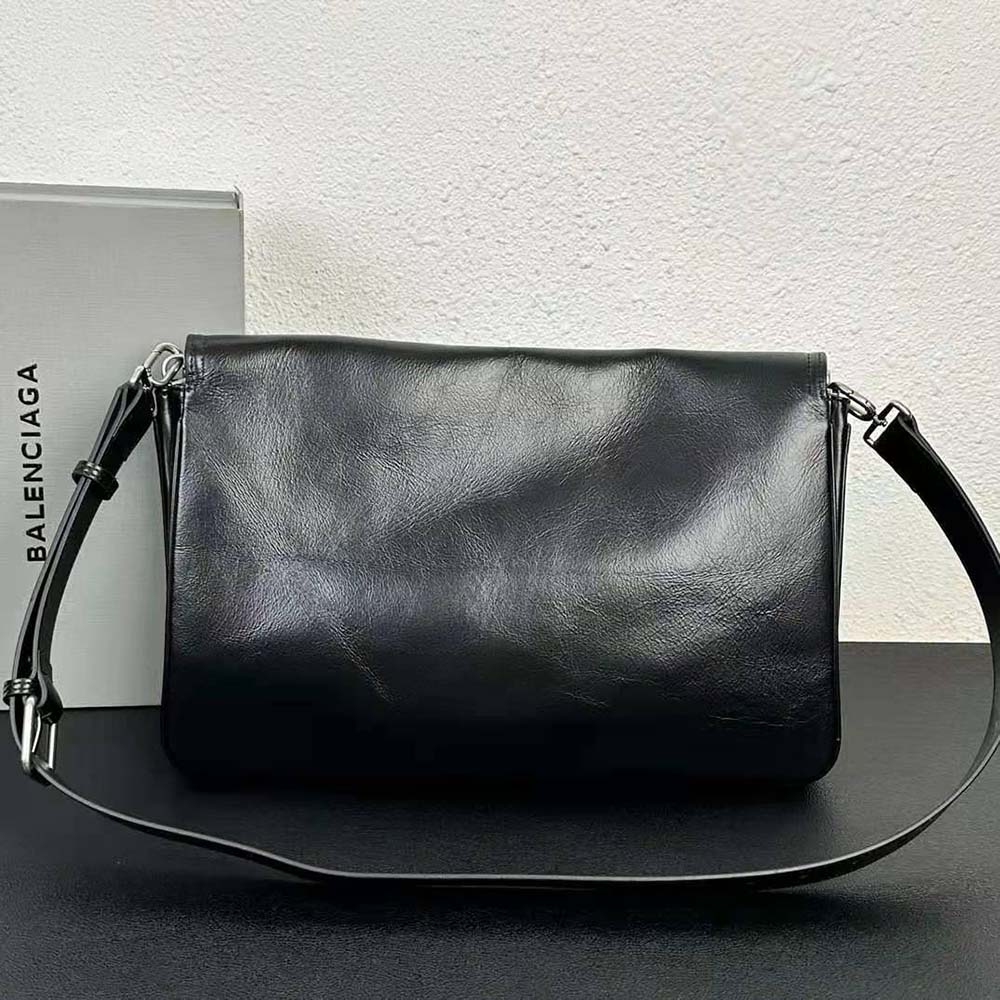 Balenciaga Women BB Soft Large Flap Bag in Black - image 4