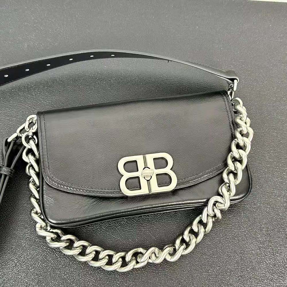 Balenciaga Women BB Soft Small Flap Bag in Black - image 4
