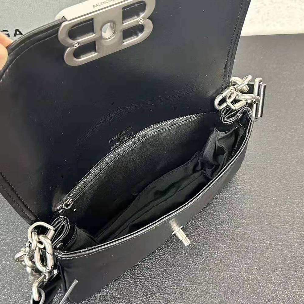 Balenciaga Women BB Soft Small Flap Bag in Black - image 8