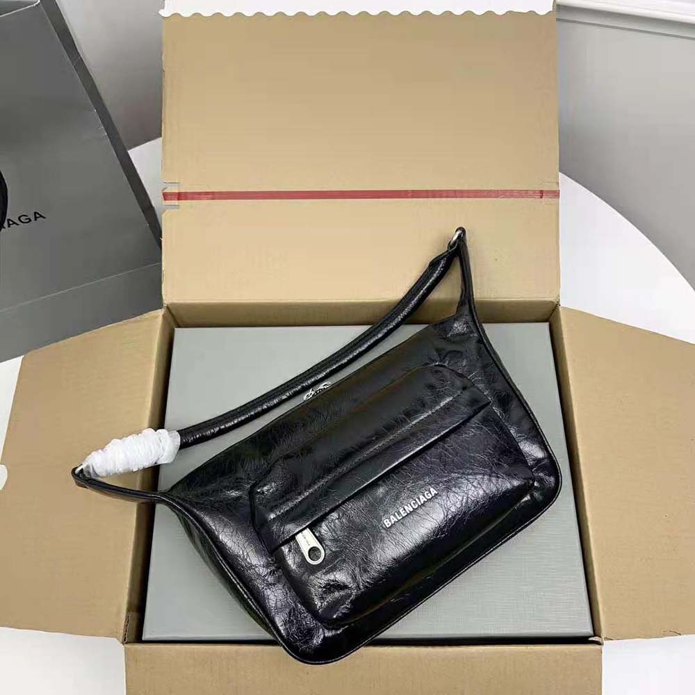 Close-up of silver hardware on Balenciaga Women Raver Medium Bag