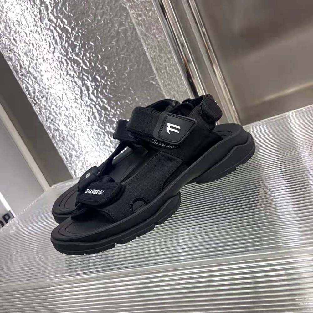 Balenciaga Unisex Tourist Sandal in Black Technical Material - image 6