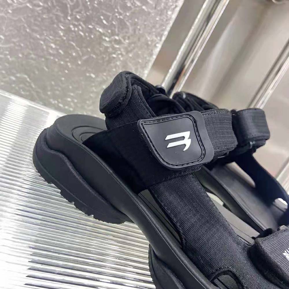 Balenciaga Unisex Tourist Sandal in Black Technical Material - image 8