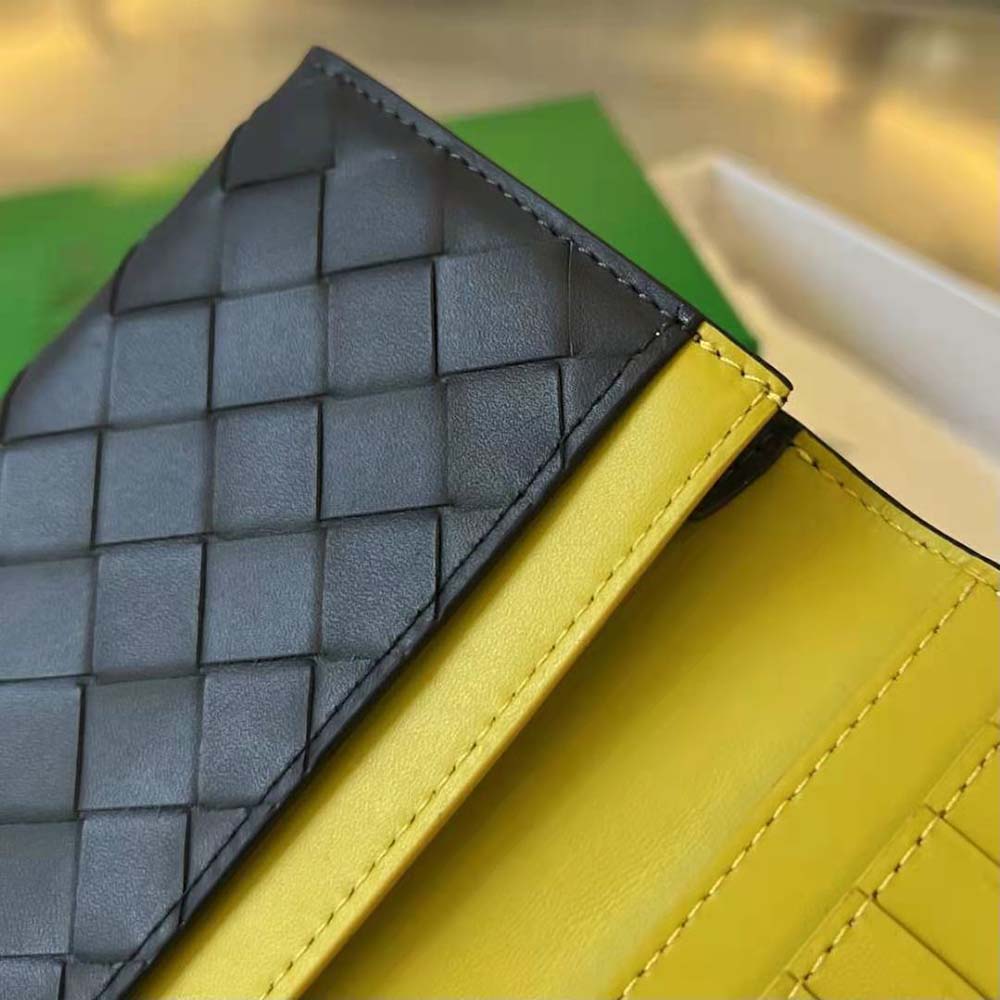 Bottega Veneta Unisex Long Intrecciato Wallet-Black - image 8
