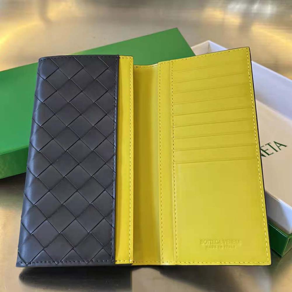 Bottega Veneta Unisex Long Intrecciato Wallet-Black - image 7