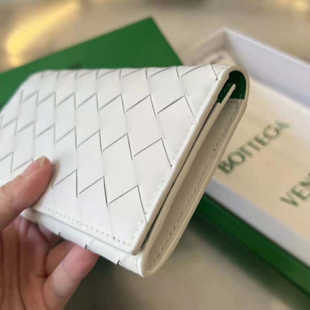 Bottega Veneta Unisex Long Intrecciato Wallet-White - image 7