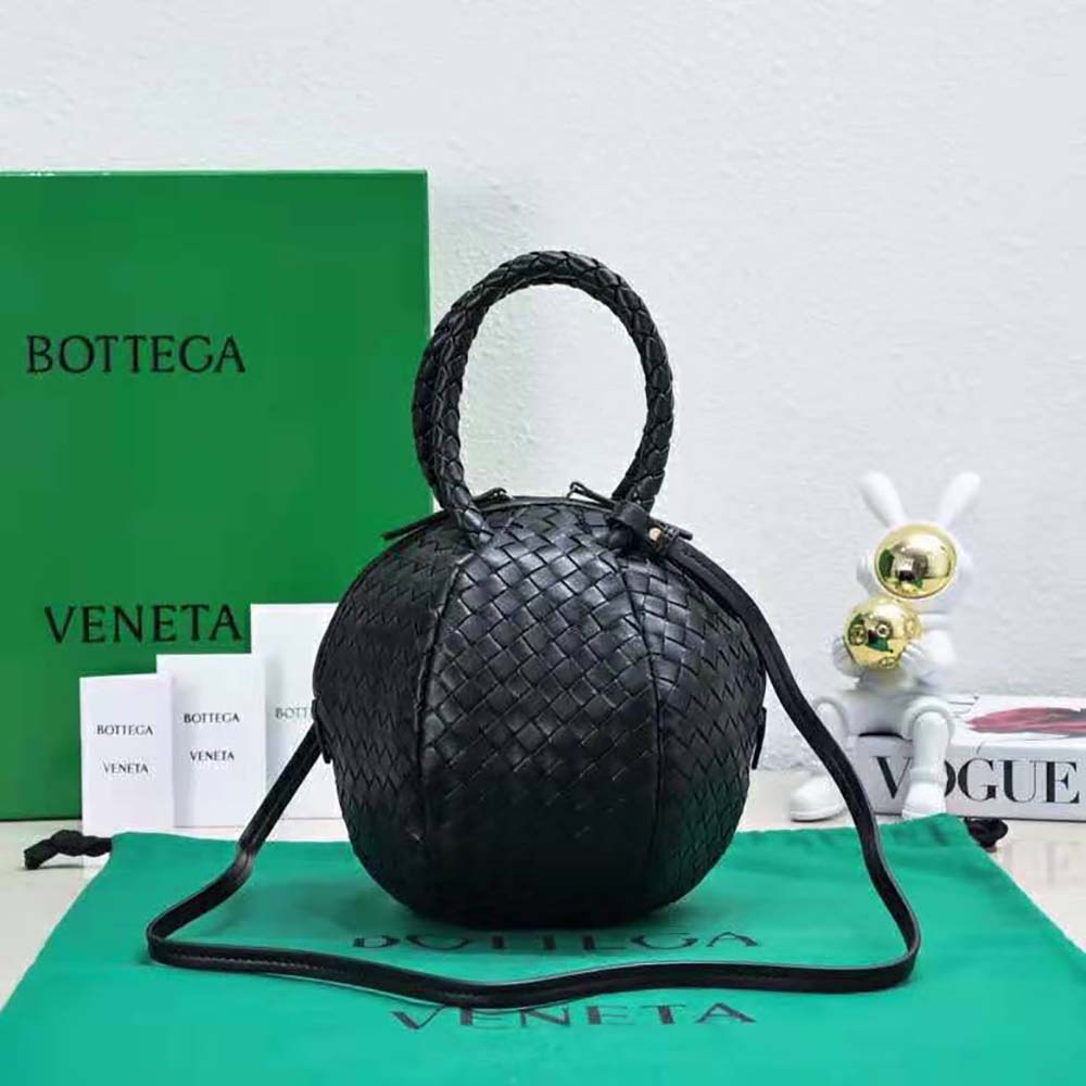 Bottega Veneta Women Mava Top Handle Bag-Black - image 4