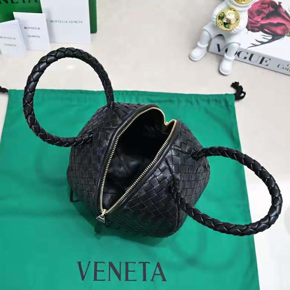 Bottega Veneta Women Mava Top Handle Bag-Black - image 6
