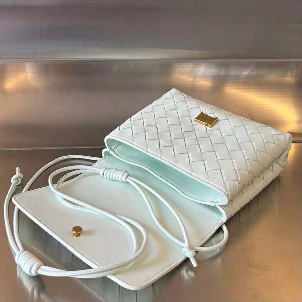 Bottega Veneta Women Mini Intrecciato Cross-Body Bag-White - image 7