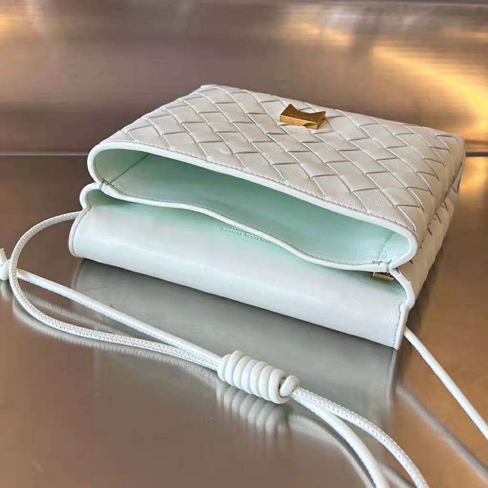Bottega Veneta Women Mini Intrecciato Cross-Body Bag-White - image 6