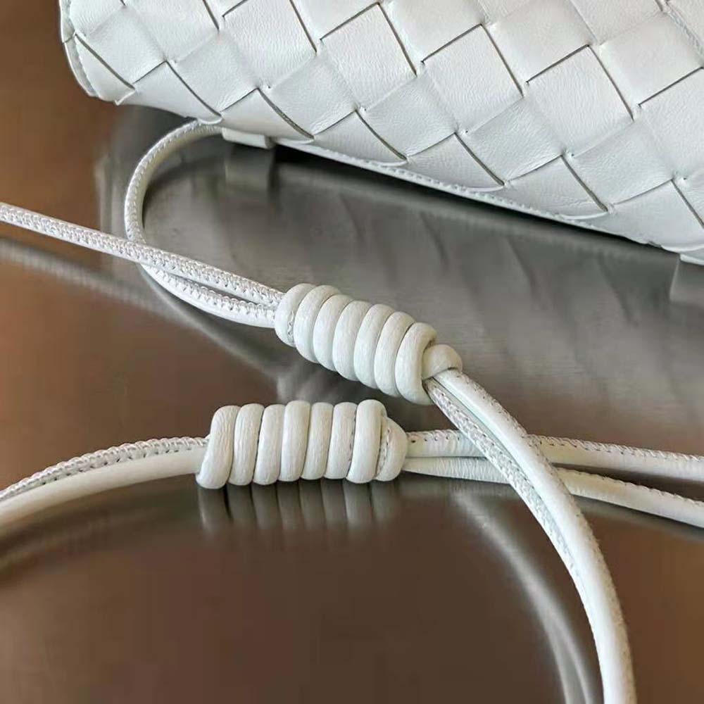 Bottega Veneta Women Mini Intrecciato Cross-Body Bag-White - image 8