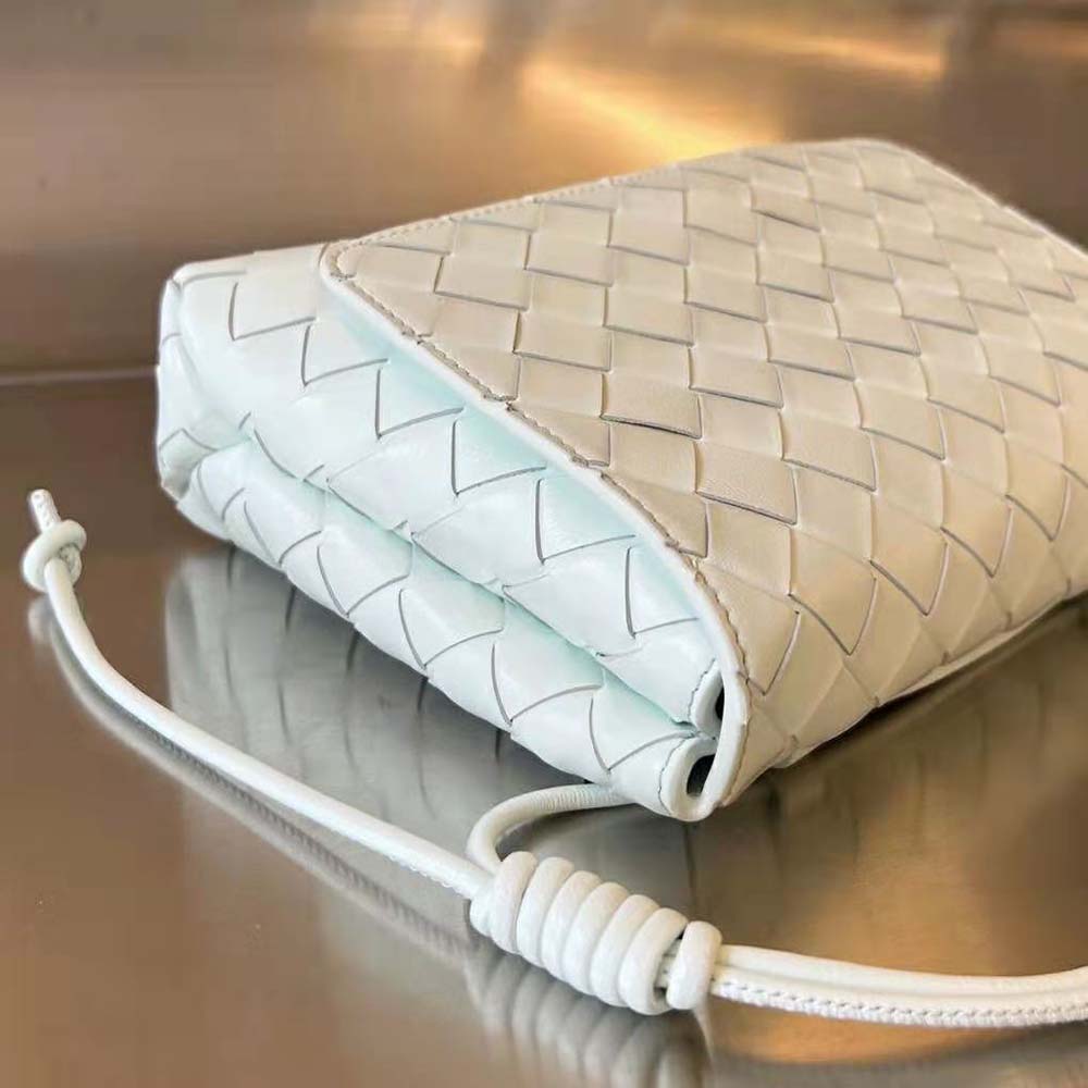 Bottega Veneta Women Mini Intrecciato Cross-Body Bag-White - image 4