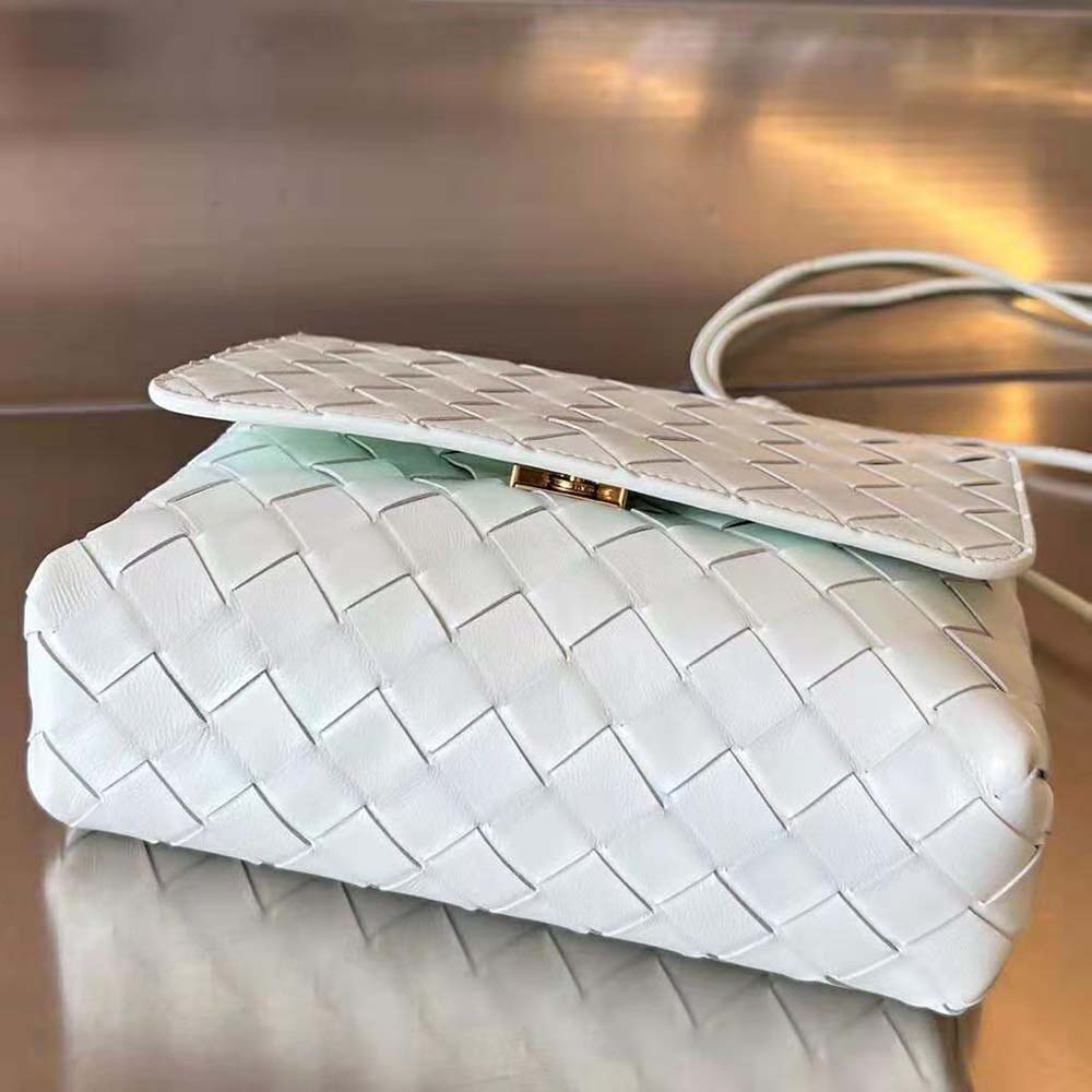 Bottega Veneta Women Mini Intrecciato Cross-Body Bag-White - image 5