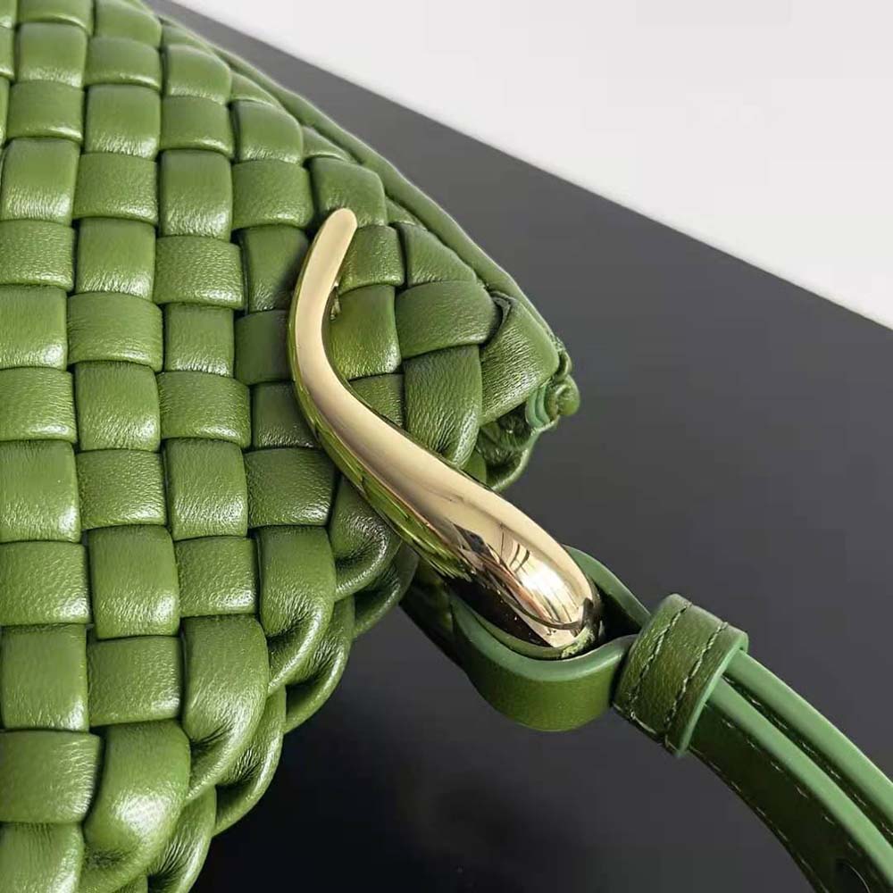 Bottega Veneta Women Small Clicker Shoulder Bag-Green - image 9