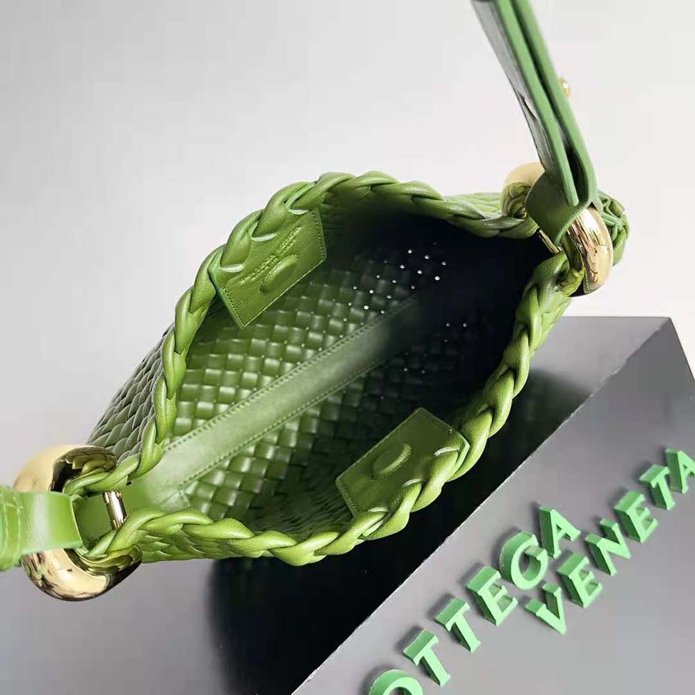 Bottega Veneta Women Small Clicker Shoulder Bag-Green - image 10